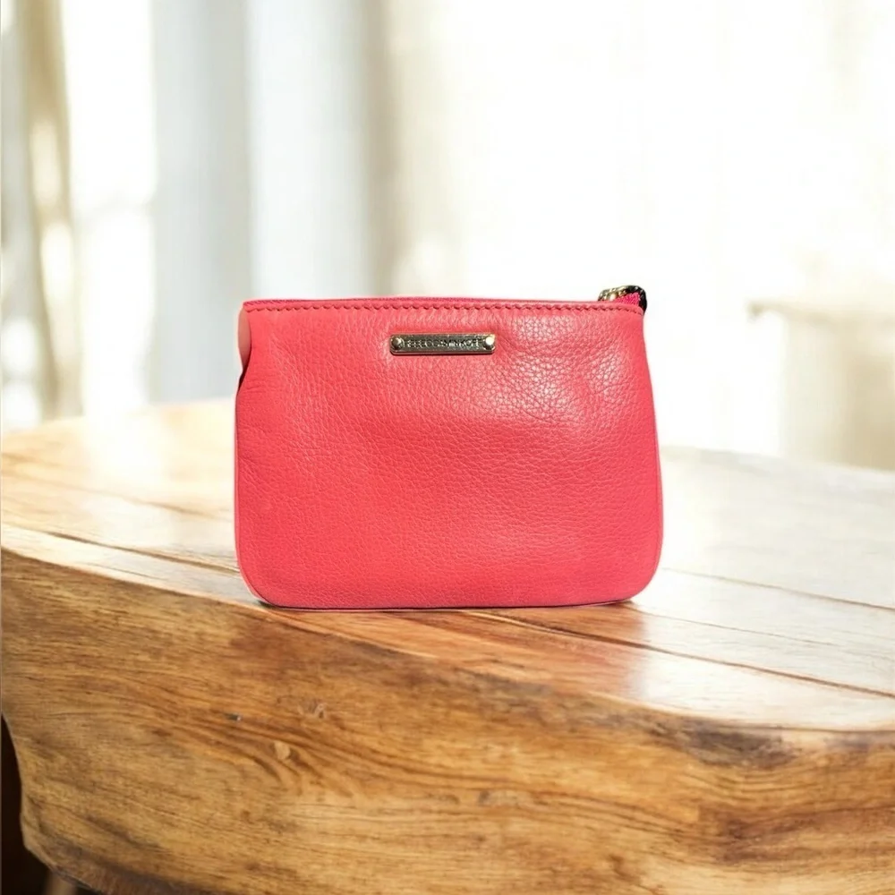 Rebecca Minkoff “Be Guilty” Coral Pink  Leather Clutch